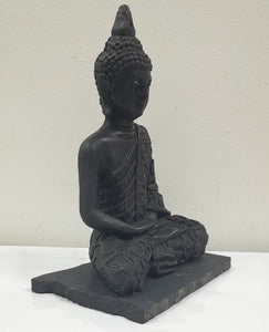 Shungite Buddha Sculpture, Home Zen Decoration