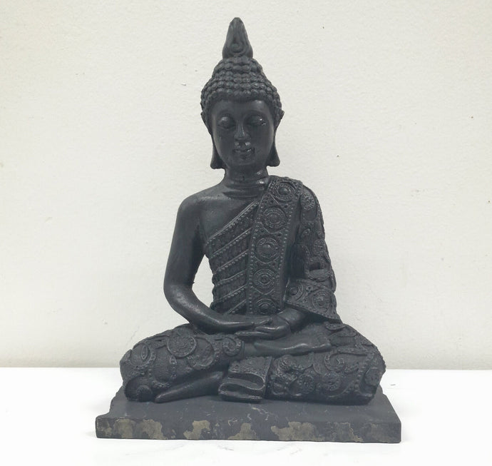 Shungite Buddha Sculpture, Home Zen Decoration