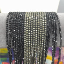 Load image into Gallery viewer, Natural Faceted Beads Necklace,  Pyrite, Black Tourmaline, Black Spinel.